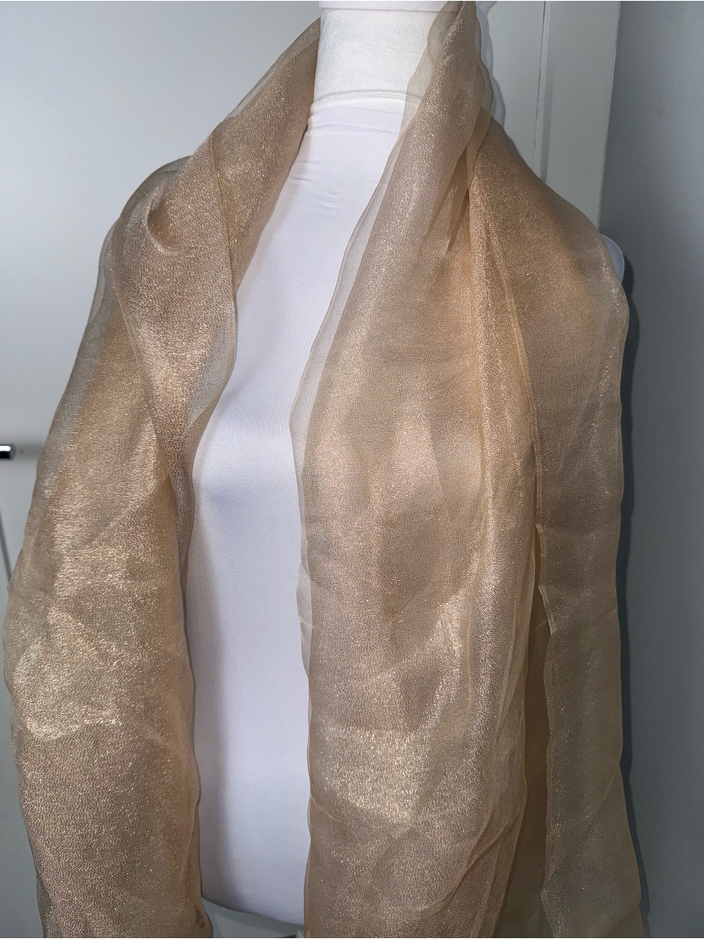 SAACHI Glitter Dress Scarf in Corn Silk/OS - Picture 6 of 11